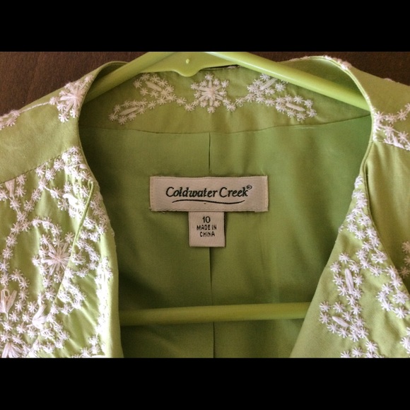 Coldwater Creek Jackets & Blazers - CWC Apple Green Jacket sz 10